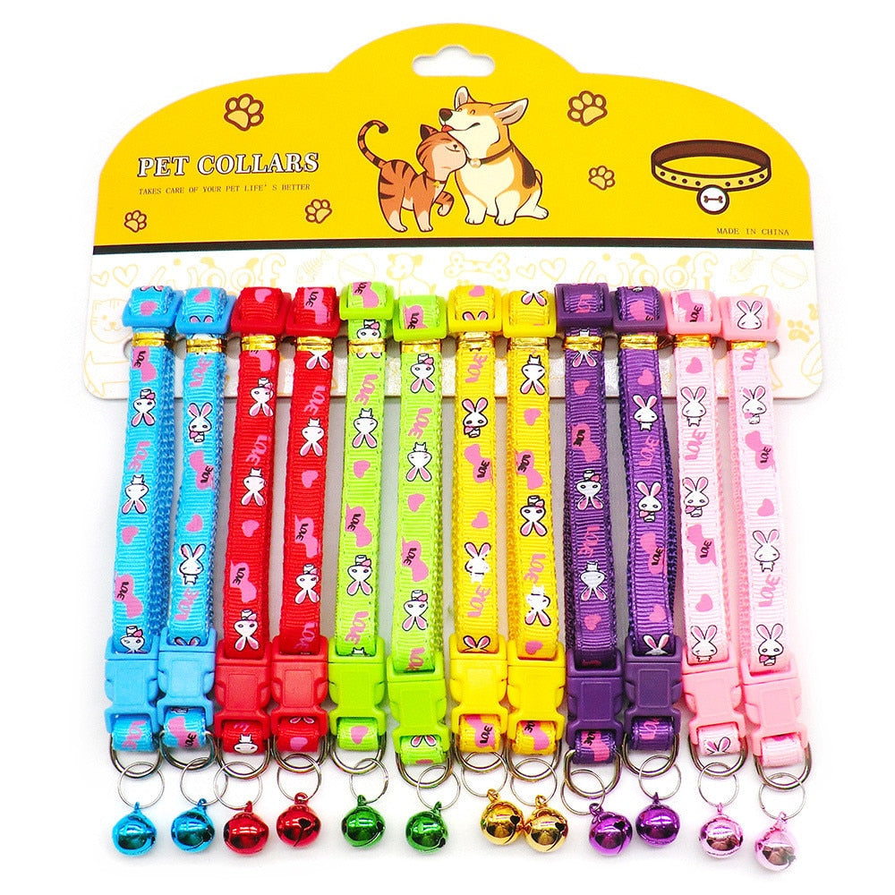 12PCS Cat Collars With Bells