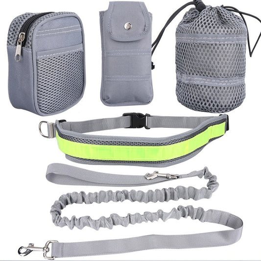 Dog waist belt and lead for running 4pc/5pcs set