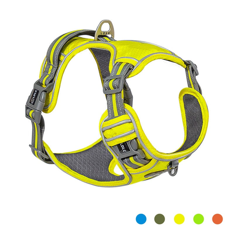 Reflective nylon dog harness