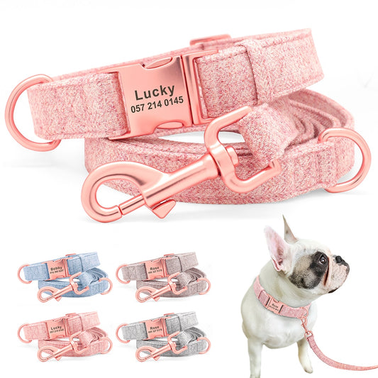 Personalized Dog Collar Custom Nylon Dog Collar Engraved Name ID