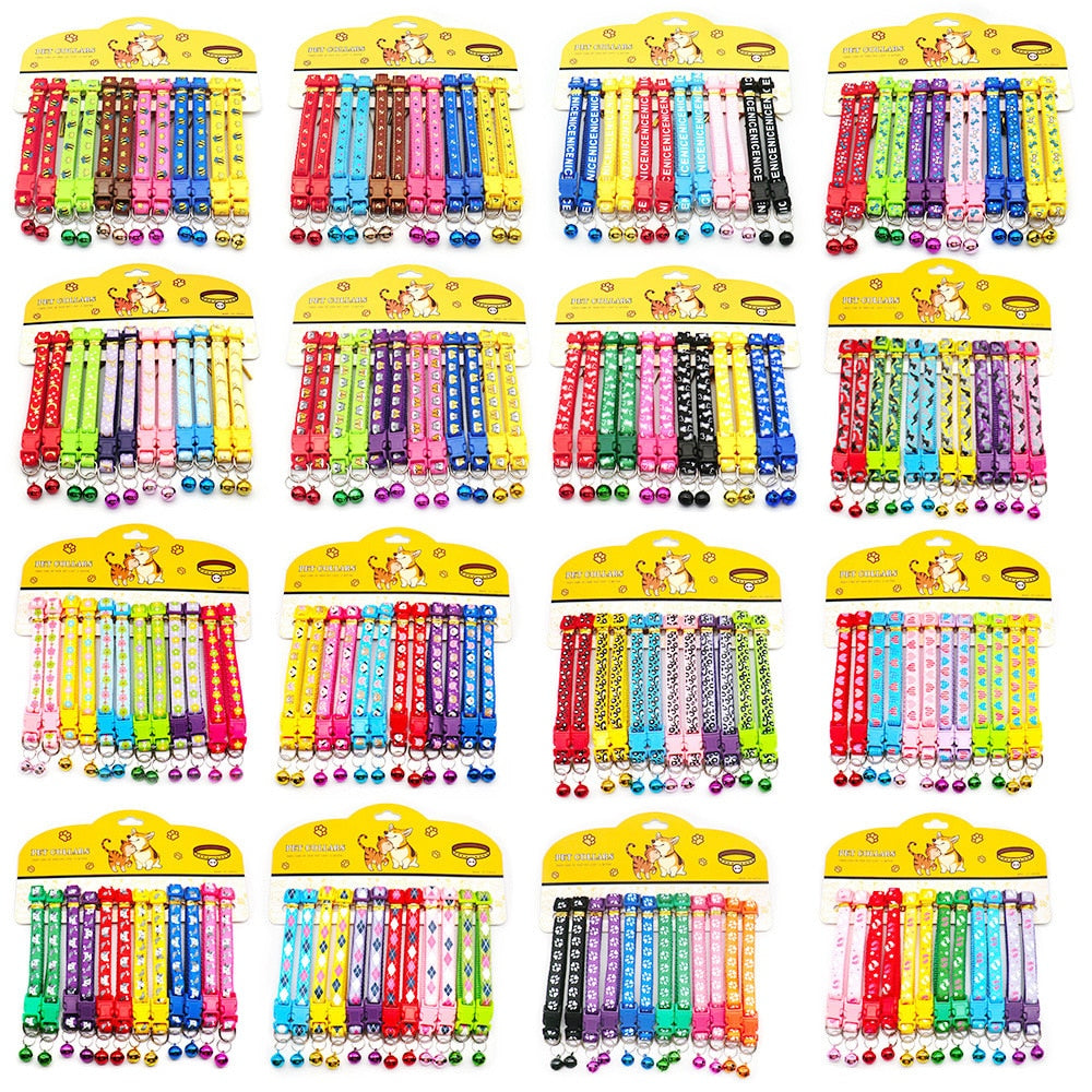 12PCS Cat Collars With Bells