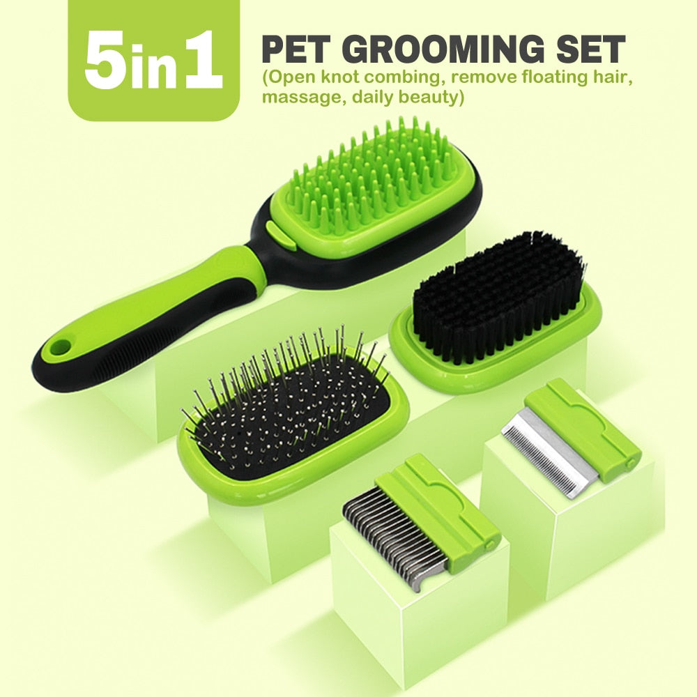 Pet comb brush set 5 in1