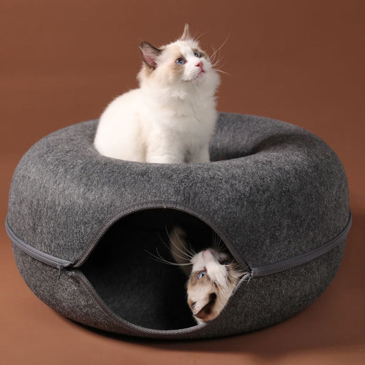 Donut Cat Bed Pet Cat Tunnel