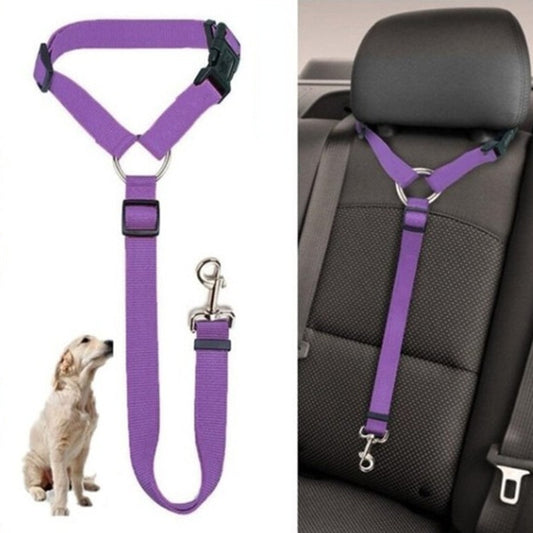 Two-in-one dog car seatbelt