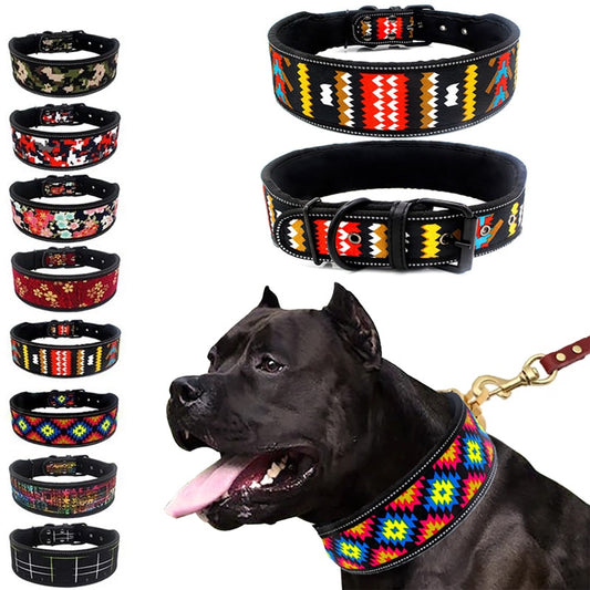 Reflective adjustable collar for medium/large dogs