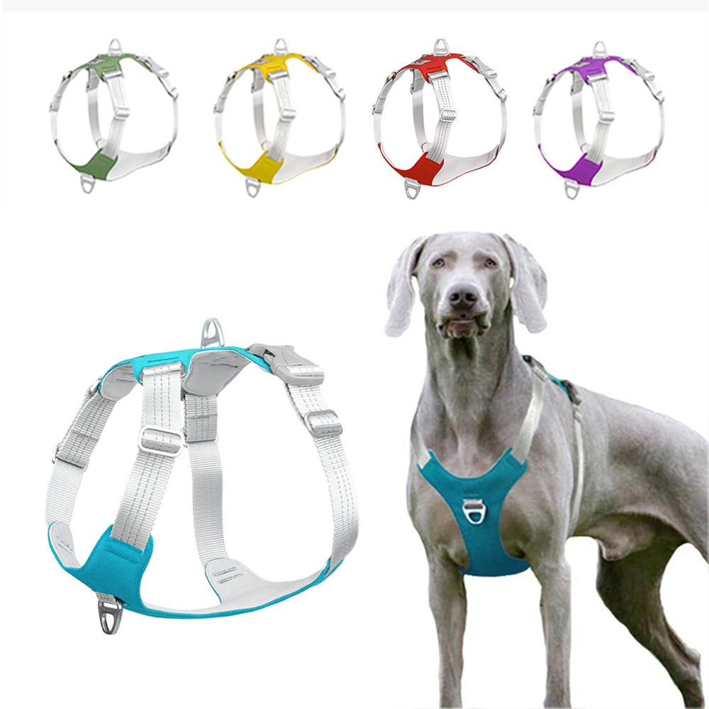 Dog Harness Adjustable Reflective Dog Chest Strap Vest Outdoor Training Protective